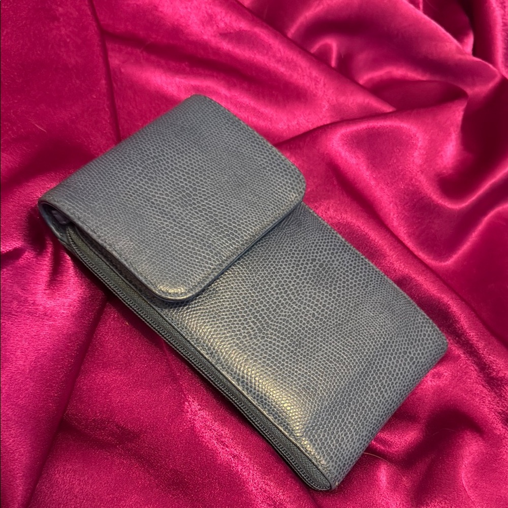 Elegant blue Gray Textured Wallet/purse new